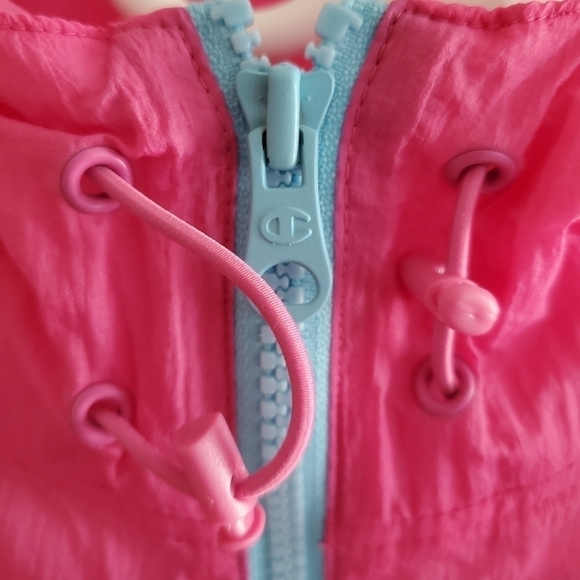 Champion Men's Colorblock Manorak 2.0 size Small in Blue Horizon/Reef Pink/White - Picture 8 of 16